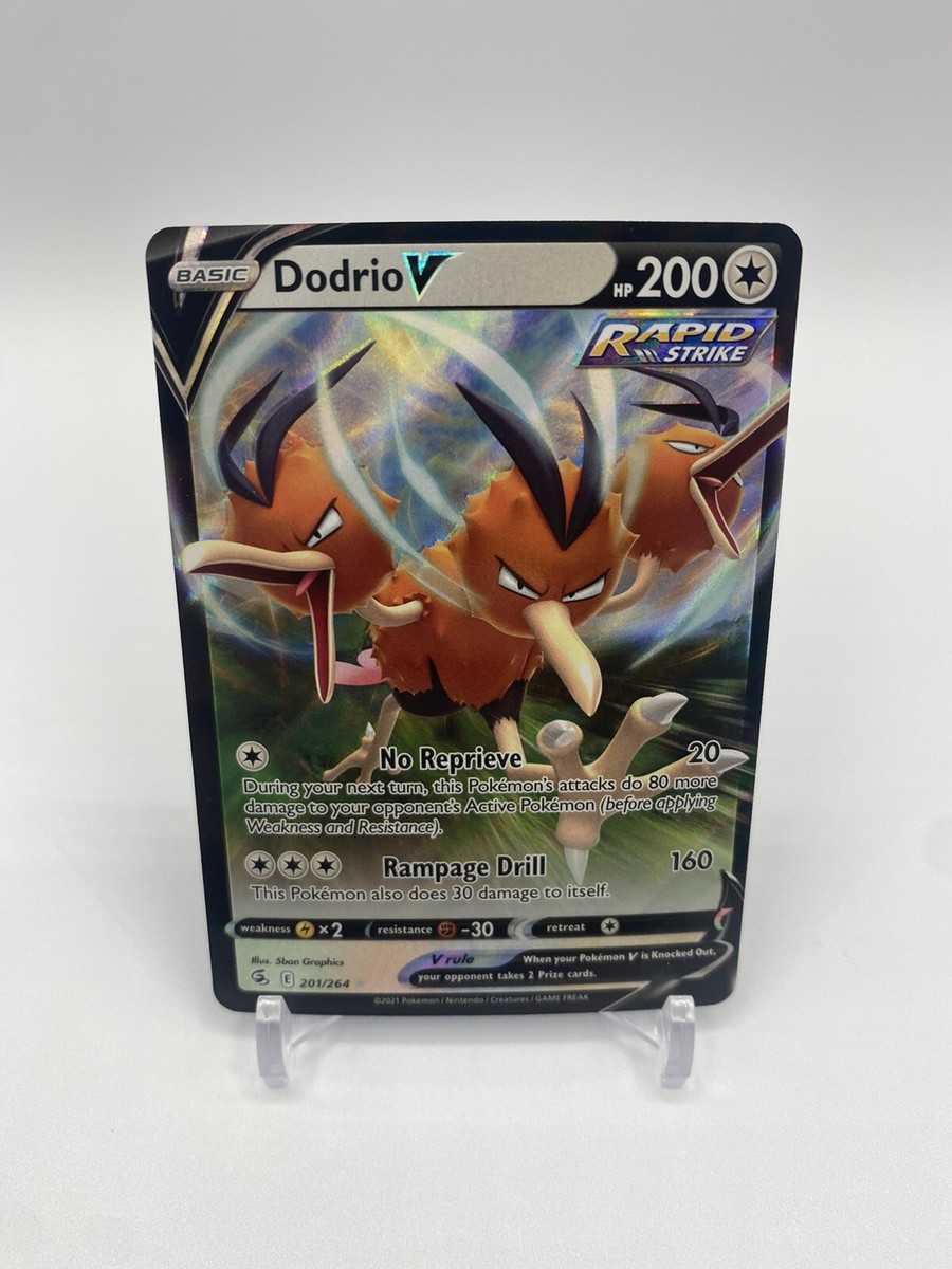 Dodrio V 201/264 Ultra Rare Fusion Strike Pokemon - Free Ship