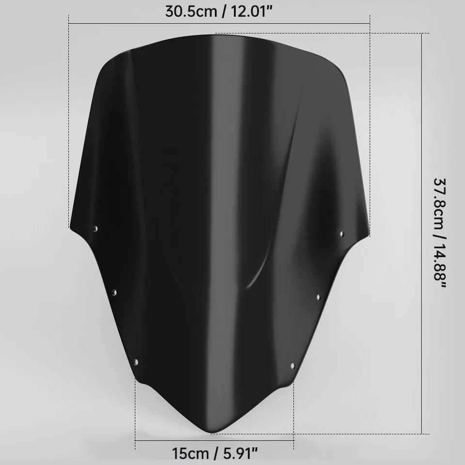 Windshield Windscreen Double Bubble For Yamaha FZ1 FZ1S 2006-2015 Black — 第 4/4 张图片