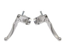 1 PAIR MX BRANDED ALLOY BICYCLE BRAKE LEVER SET CHROME.