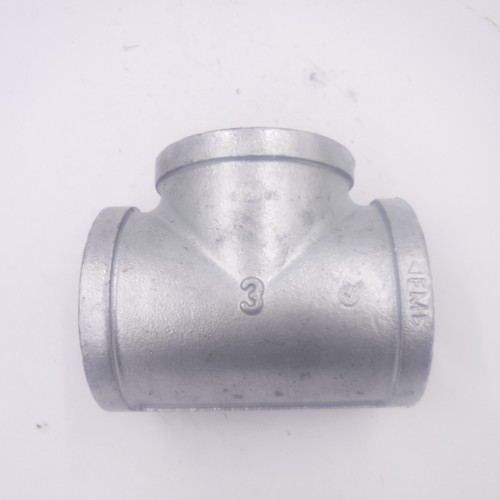 3" FNPT Galvanized Malleable Iron Tee Pipe Fitting
