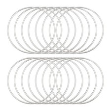 16Pcs Dream Catcher Rings, 4.3" Metal Hoops for Hanging Crafts DIY, Silver 4.1"