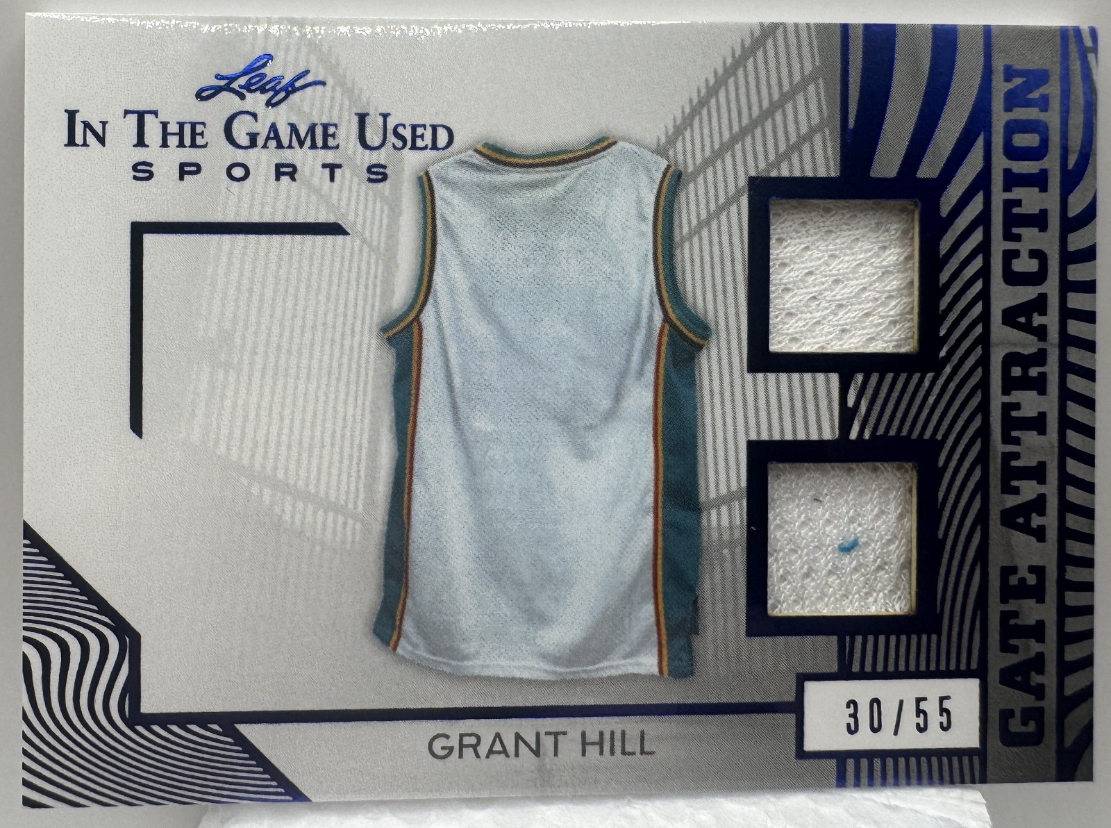 2025 Leaf In The Game Used GRANT HILL Jersey Relic Gate Attraction #30/55