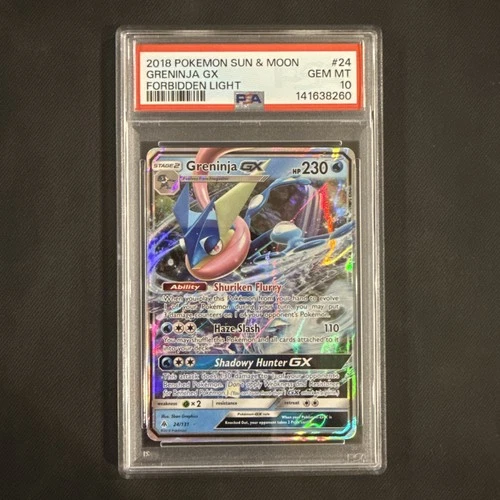 Pokémon Greninja GX 24/131 Sm-Forbidden Light Full Art Ultra Rare Holo PSA 10