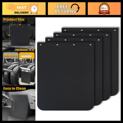Heavy Duty 24''x30'' Semi Truck Mud Flaps - Universal Polymer Mud Flaps (4 Pack)
