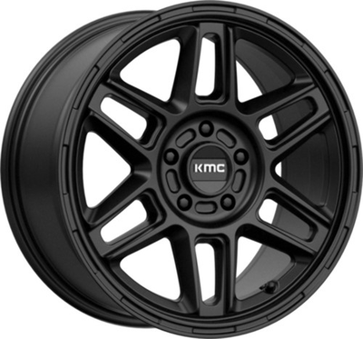#ad #ad 18quot; KMC KM716 Nomad 18x8 5x4.5 Satin Black Wheel 38mm Truck Truck Suv Rim $332.00