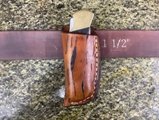 Leather Folding Pocket Knife Sheath Buck 112 Size (Sheath Only) Left Hand