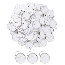 Juvale Paper Key Tags with Metal Ring - 100 Pack, White, 100 White 