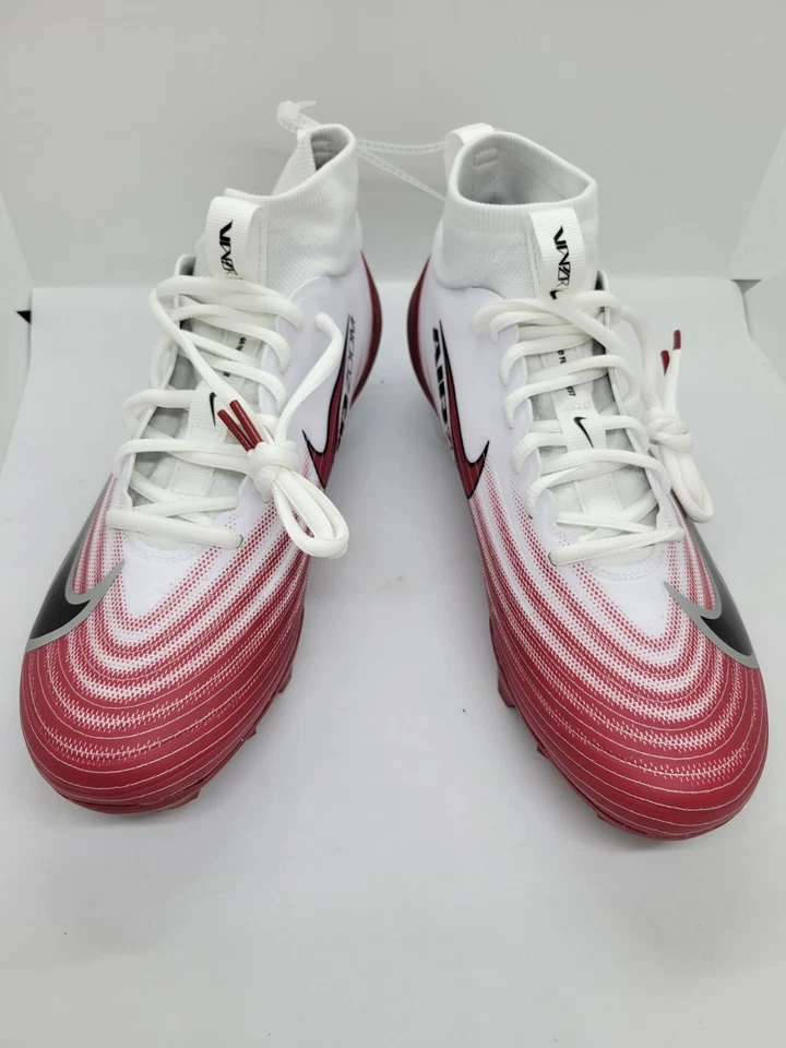 Men's Nike Air Zoom Vapor Pro 1 White Crimson Football Cleat HM8850-102 Size 8.5 - Image 2 of 4