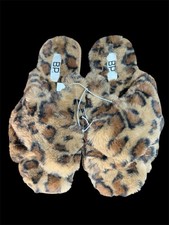 BP Leopard Luxe Fuzzy Slippers   New with Tags, Size Small
