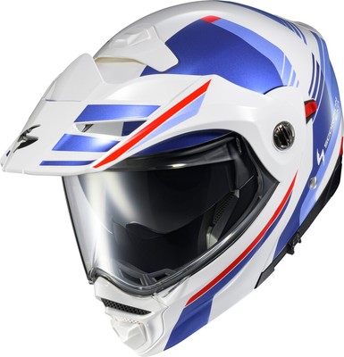Scorpion EXO-AT960 Monk Helm Lg Modularhelm Weiß/Blau