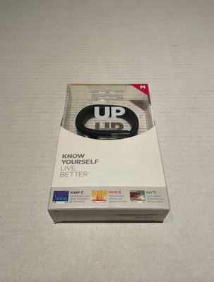 Jawbone UP Aktivitätstracker Armband Medium (M) schwarz mit USB-Ladegerät - Originalverpackt