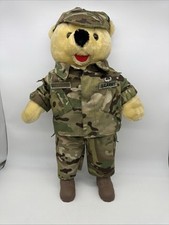 Vintage 1989 Bear Forces Of America Large 20" Army Teddy Bear Camo Detailed