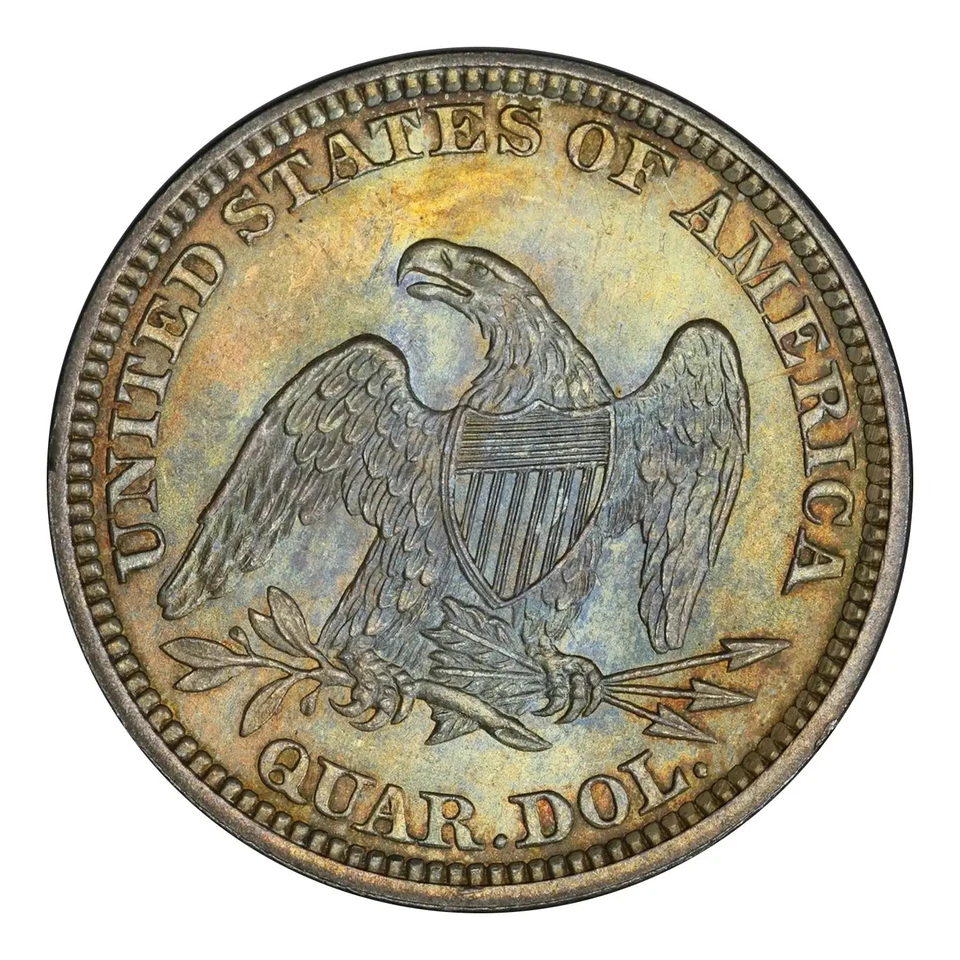 1861 Seated Liberty Quarter PCGS MS-66 - Image 2 of 4