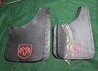 Set Of Four (4) NOS Dodge Ram Plasticolor Mud Guards 9x15 Red Logo No Hardware