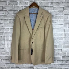 FootJoy FJ 1857 Natural Beige 2 Button Wool Blend Blazer Sports Jacket Mens XL