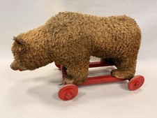 Antiker  Teddy Bär auf Rädern, Steiff?, Bing ? Ohne Marke Höhe ca. 40 cm