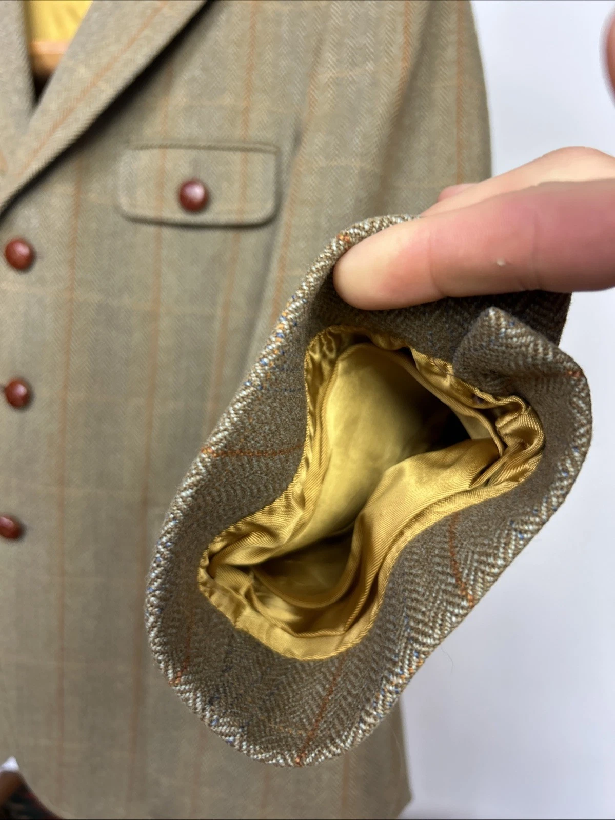 Sport Saxony Tweed Shooting Action Back HACKING Norfolk Blazer Jacket (42S) - product detail image 4