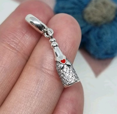 NEU Original Pandora Sektflasche Dangle Charm   S925 ALE 
