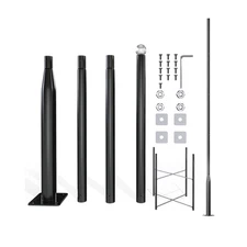Street Light Pole 13-19 Ft Tall Outdoor Adjustable Heavy Duty Metal lamp pole