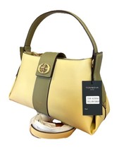 QUITE STUNNING YELLOW/GREEN Under Shoulder Bag By Tom & EVA Paris Quality Suprem