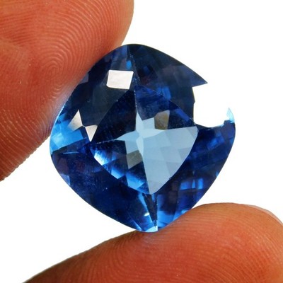Natural Blue Cornflower Sapphire 20.20 Ct Radiant Cut Certified Loose Gemstone