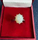 Vintage Opal 925 Sterling Silver Ring Size Size 5