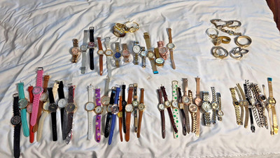 Bulk Assorted Watches Collection Lot of 60+, Vid of 10+ Working