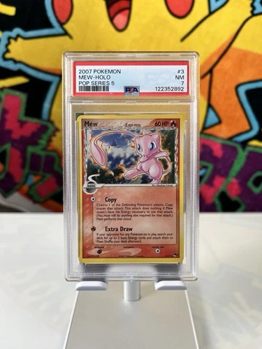 2007 Pokemon Pop Series 5 Mew- Holo PSA 7  (corrected back)