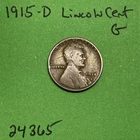 1915 D Lincoln Wheat Cent / Penny 1c Good