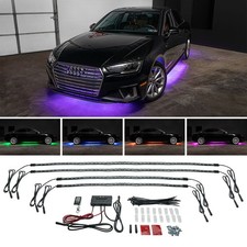 LEDGlow Multi Color Slimline LED Car Flexible Underglow Neon Accent Lights Kit