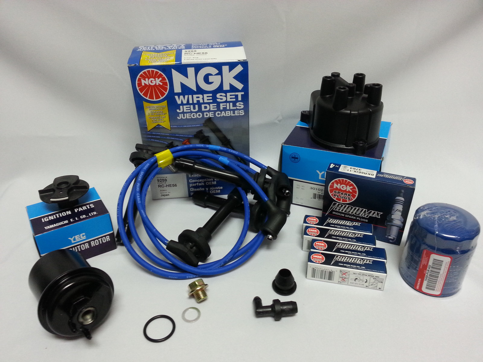 1996-2000 for Honda Civic CX DX LX EX 1.6L Tune Up Kit (NGK Iridium IX Plugs)