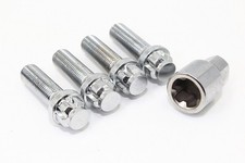 4 14x1.5 28mm Chrome Ball Seat Wheel Locks Mercedes Audi Volkswagen Porsche 4 14x1.5 28mm Chrome Ball Seat Wheel Locks Mercedes Audi Volkswagen Porsche