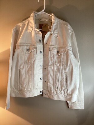 Levis NWT Cream Ex-Boyfriend Trucker Jacket Size XLARGE
