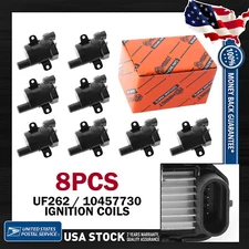 Ignition Coils 8PCS OEM D585 UF262 Round Set For Chevrolet Avalanche 2500 2004
