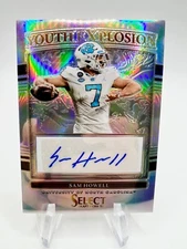 2022 Panini Select Prizm Draft Picks Sam Howell Silver Youth Explosion Auto