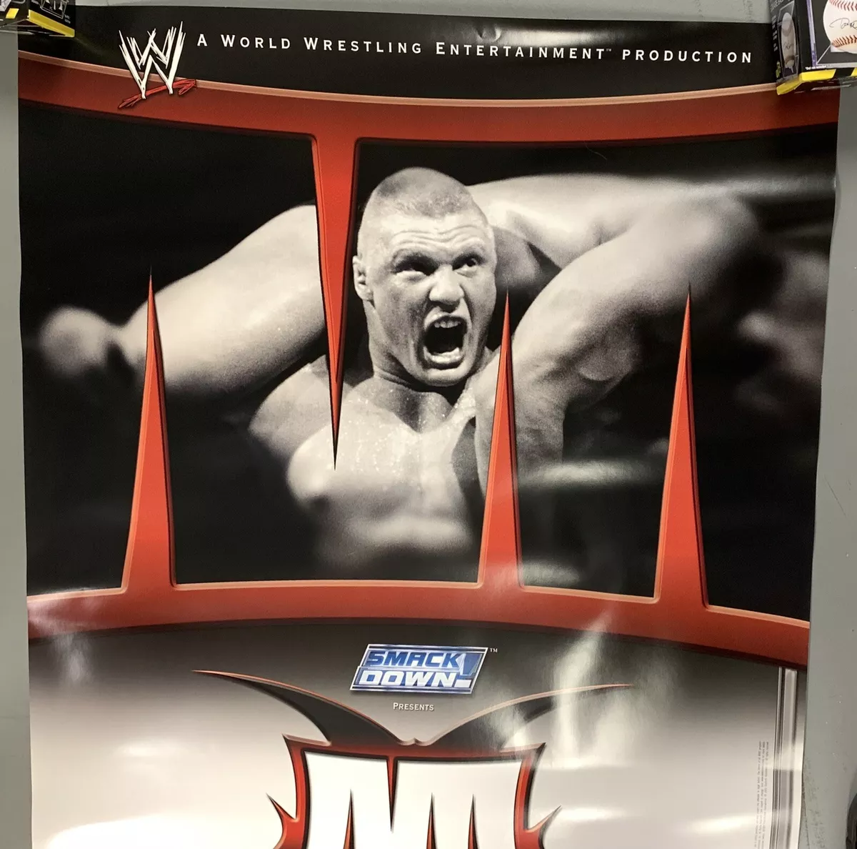 10/19/03 WWE No Mercy Poster - 39 x 27 - The Rock Brock Lesnar +++