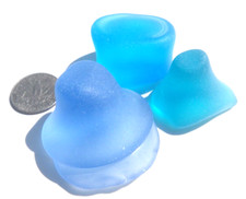 Sea Glass, Beautiful Thick Pieces Turquoise Blue and Green
