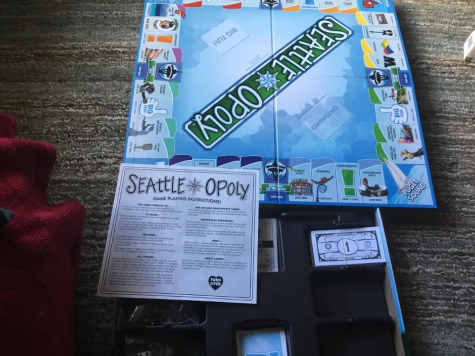 SEATTLEOPOLY Board Game - (Late for the sky) Never played - UK Seller - Image 2 of 4