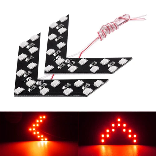 Turn Signal Lights Lamp Universal Red Car Side Rearview Mirror Arrow 14-SMD LED