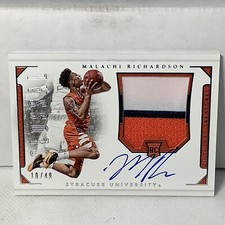 2016 National Treasures Malachi Richardson ROOKIE Patch Auto 10/49 Kings XQ