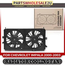 Dual Engine Radiator Cooling Fan w/ Shroud for Chevrolet Impala 2000-2003 2 Pins