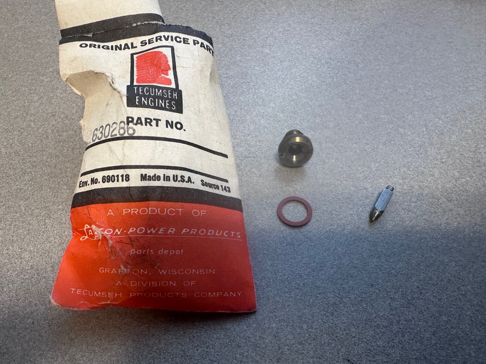 NOS Genuine Tecumseh 630286 Carburetor Inlet Needle Jet Seat Fuel ...