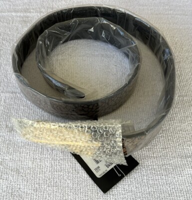 VINTAGE NIKE SB ELEPHANT PRINT LEATHER BELT - BROWN & BLACK WITH A