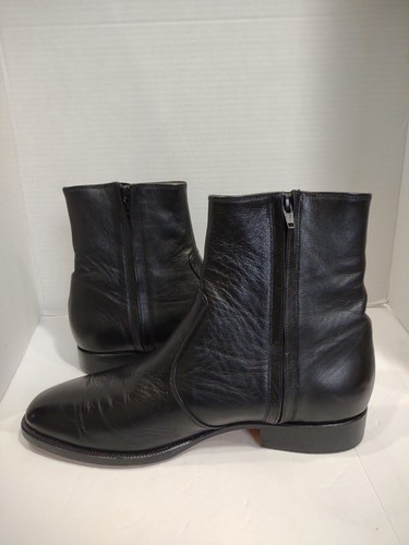 Bespoke Custom Siam Leather Black 8" Dress Boot Full Leather Men's 10M EUC $499 - Picture 10 of 22