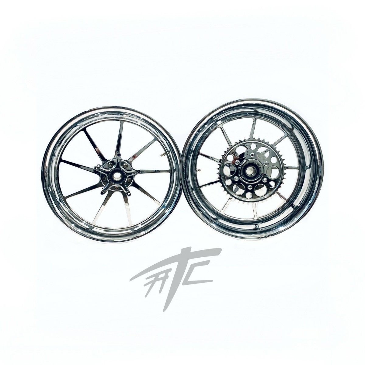 NINJA 300 FAT TIRE CHROME OMNI WHEELS 12-20 KAWASAKI NINJA ZX-14R