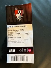 Bournemouth v Manchester City football ticket 2/11/24
