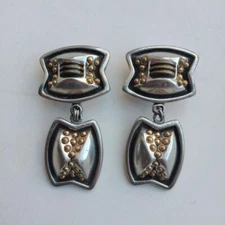 REDUCED TO $28 Vintage Clip Fahrenheit Earrings