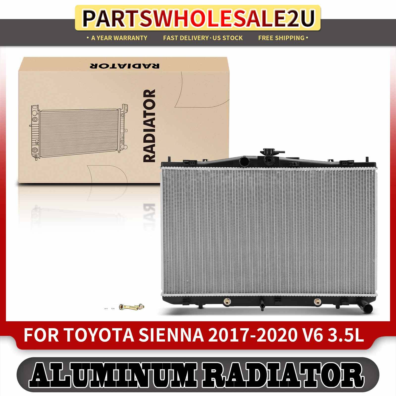 Sienna Radiator Paint Radiator w/ Trans Oil Cooler for Toyota Sienna 2017-2020 3.5L Automatic ...