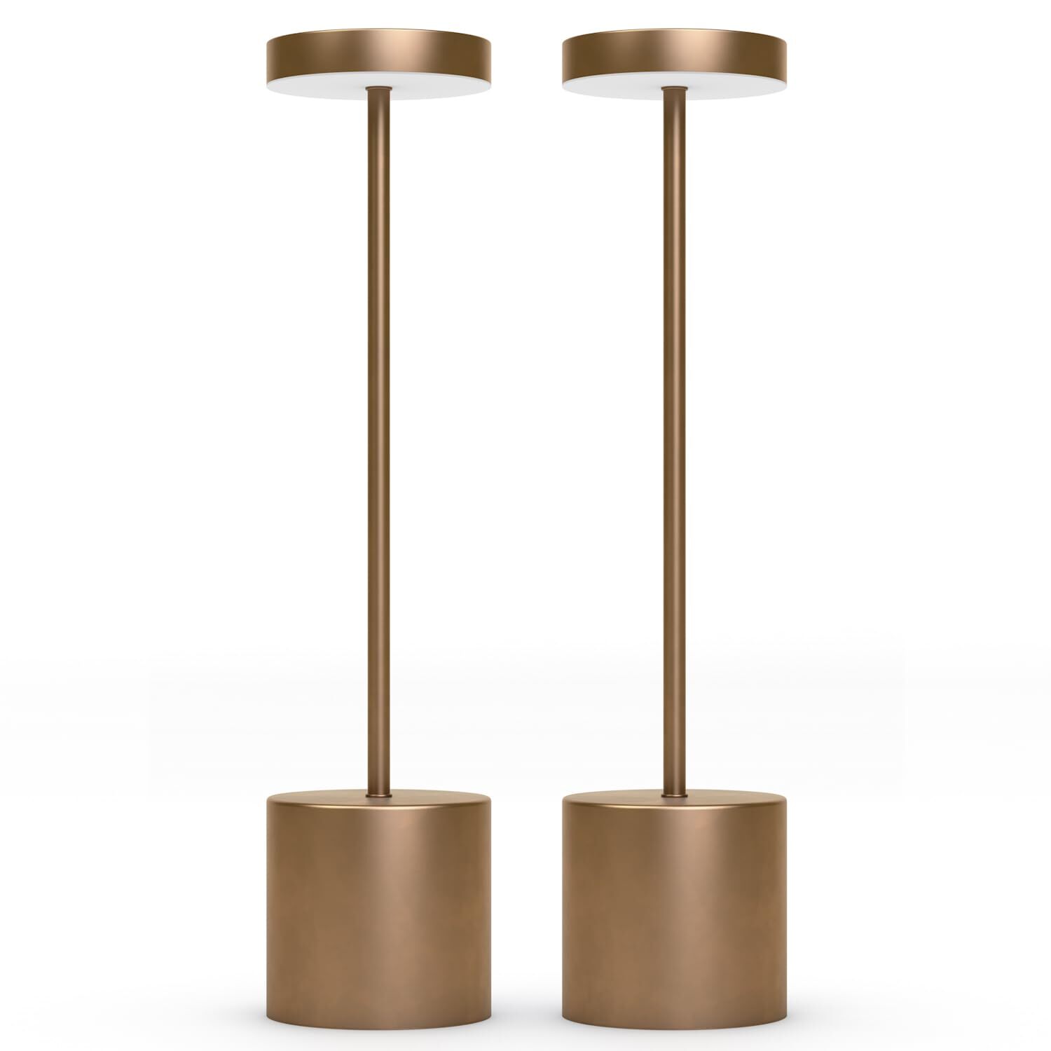 Pack of 2 Cordless Table Lamps, 3 Color Stepless Dimming, 5000mAh Rechargeabl...