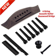 Guitar Bridge 6 String Acoustic Rosewood Bridge Saddle Nut Pins Replacement Set